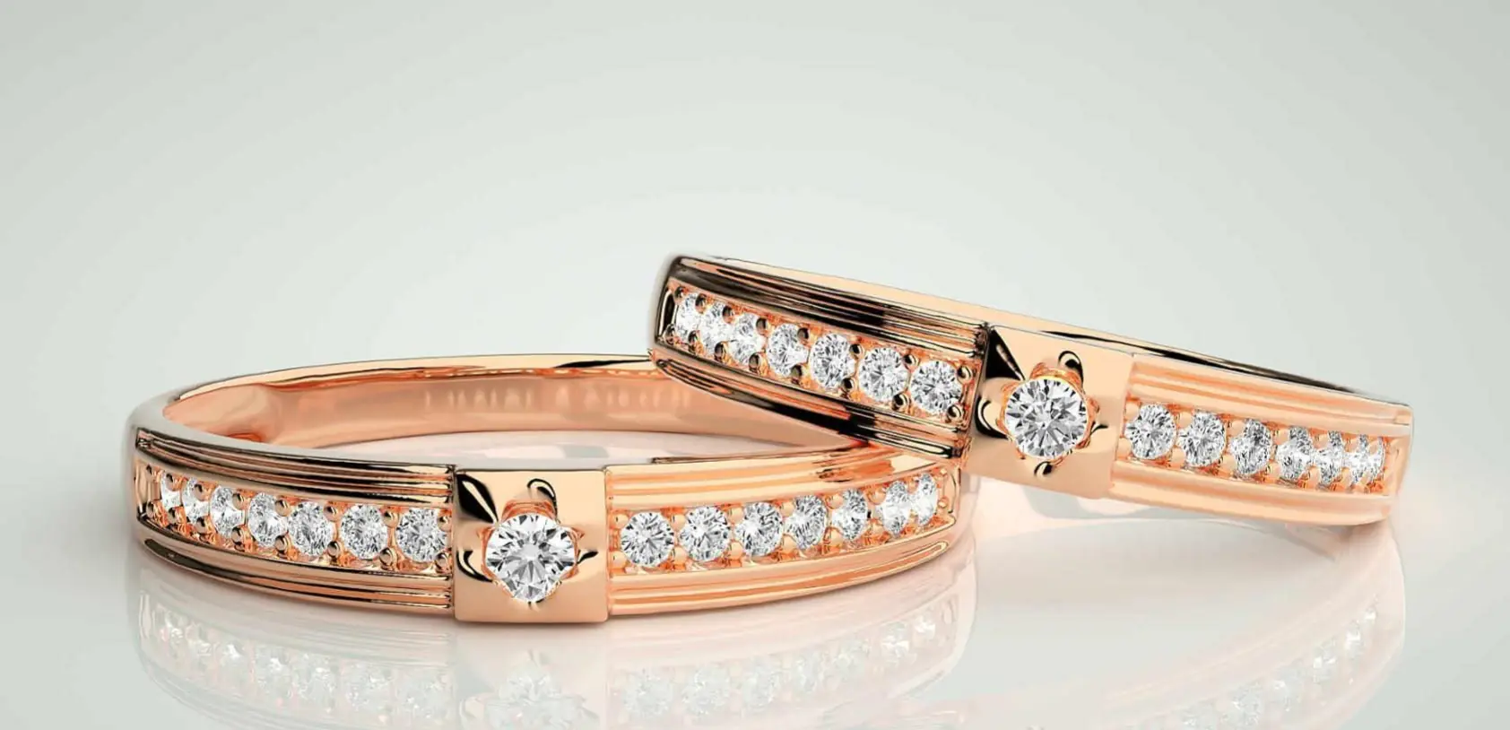 Couple Stone Ring Set